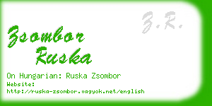 zsombor ruska business card